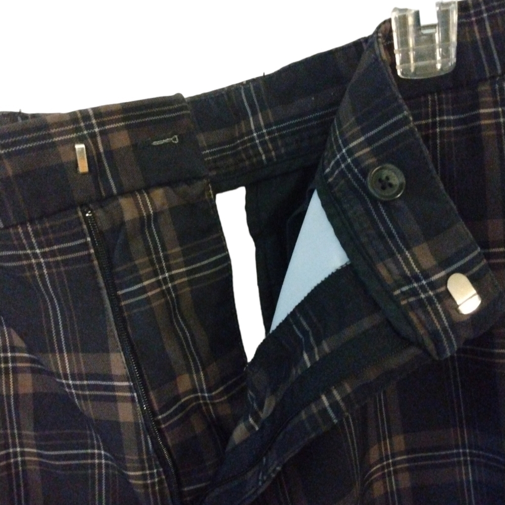 Golf Shorts Walter Hagen Flat Front Pockets Brown/Stripe Performance  Sz.36 - Picture 3 of 11
